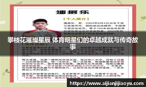 攀枝花璀璨星辰 体育明星们的卓越成就与传奇故事