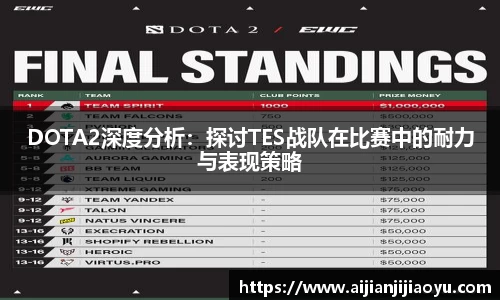 DOTA2深度分析：探讨TES战队在比赛中的耐力与表现策略